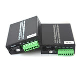 4 channel Contact closure over Fiber optic converters a set- SC Singlemode Fiber up to 20Km, Multimode 500M for Door Open and Door Close,Entry Access Control,Alarm System and More